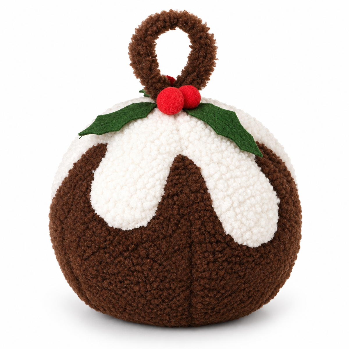 Christmas Pudding Fabric Doorstop
