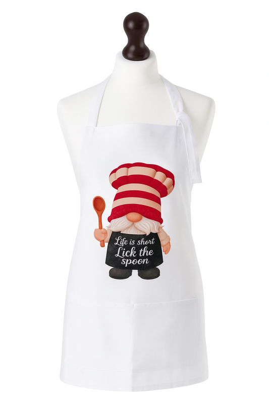 Polyester Lick the Spoon Gonk Adult Apron with Pocket