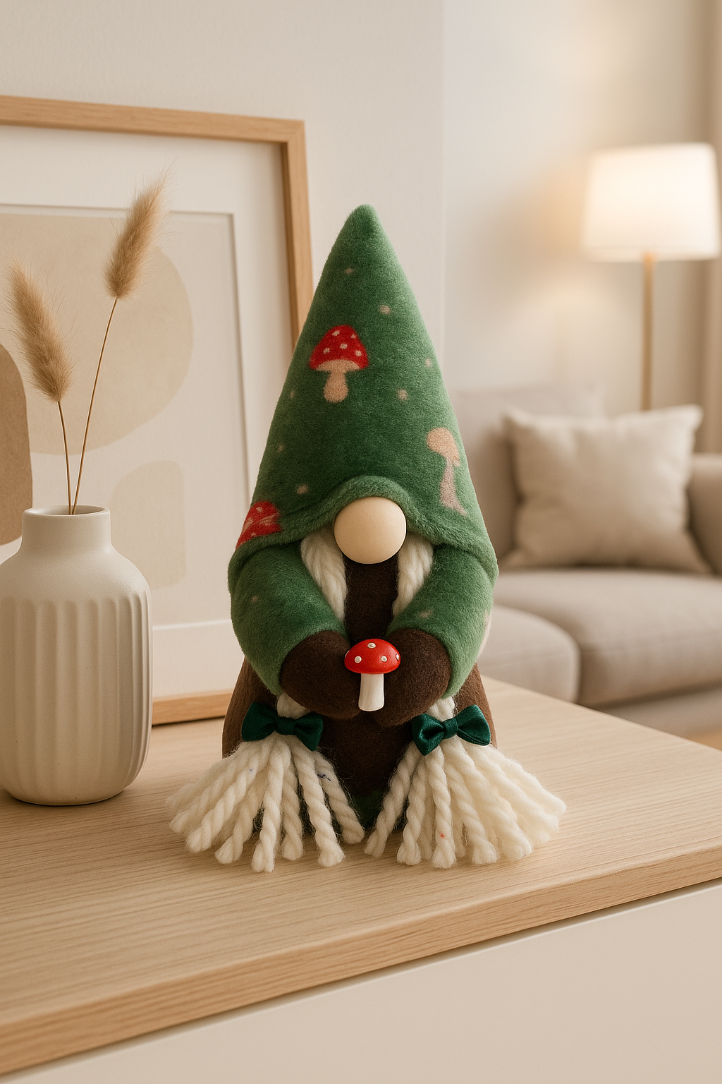 Handmade Limited Edition Toadstool Gonk, (Female) Nordic, Gnome, Swedish Tomte