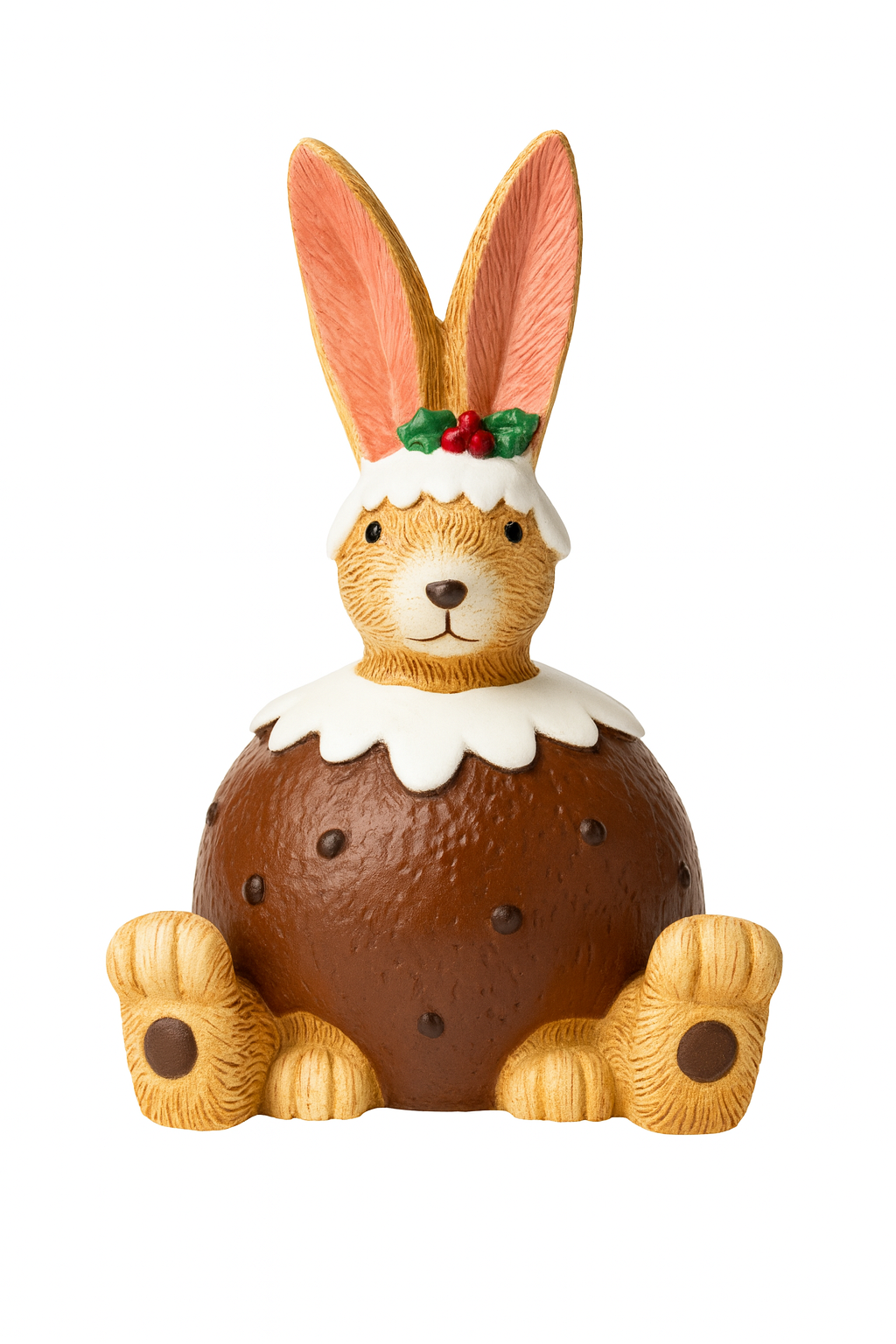 Jasper Rabbit Christmas Pudding Ornament 12cm