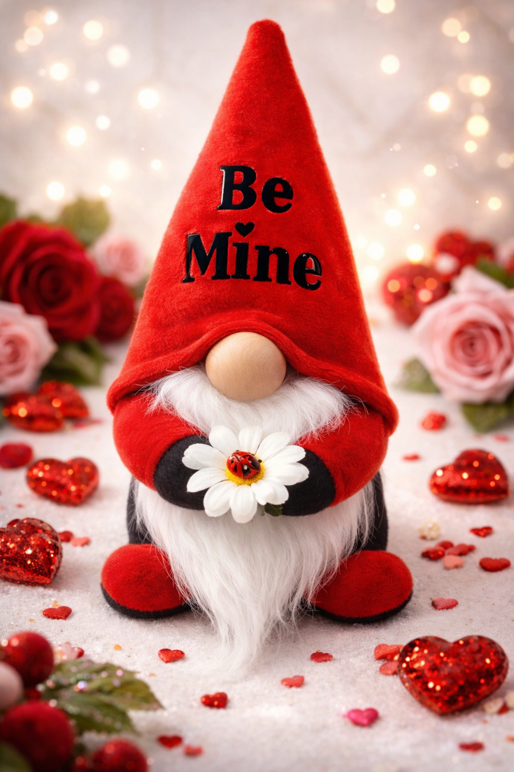 Handmade Mini Be Mine Nordic Gnome, Gonk, Swedish Tomte