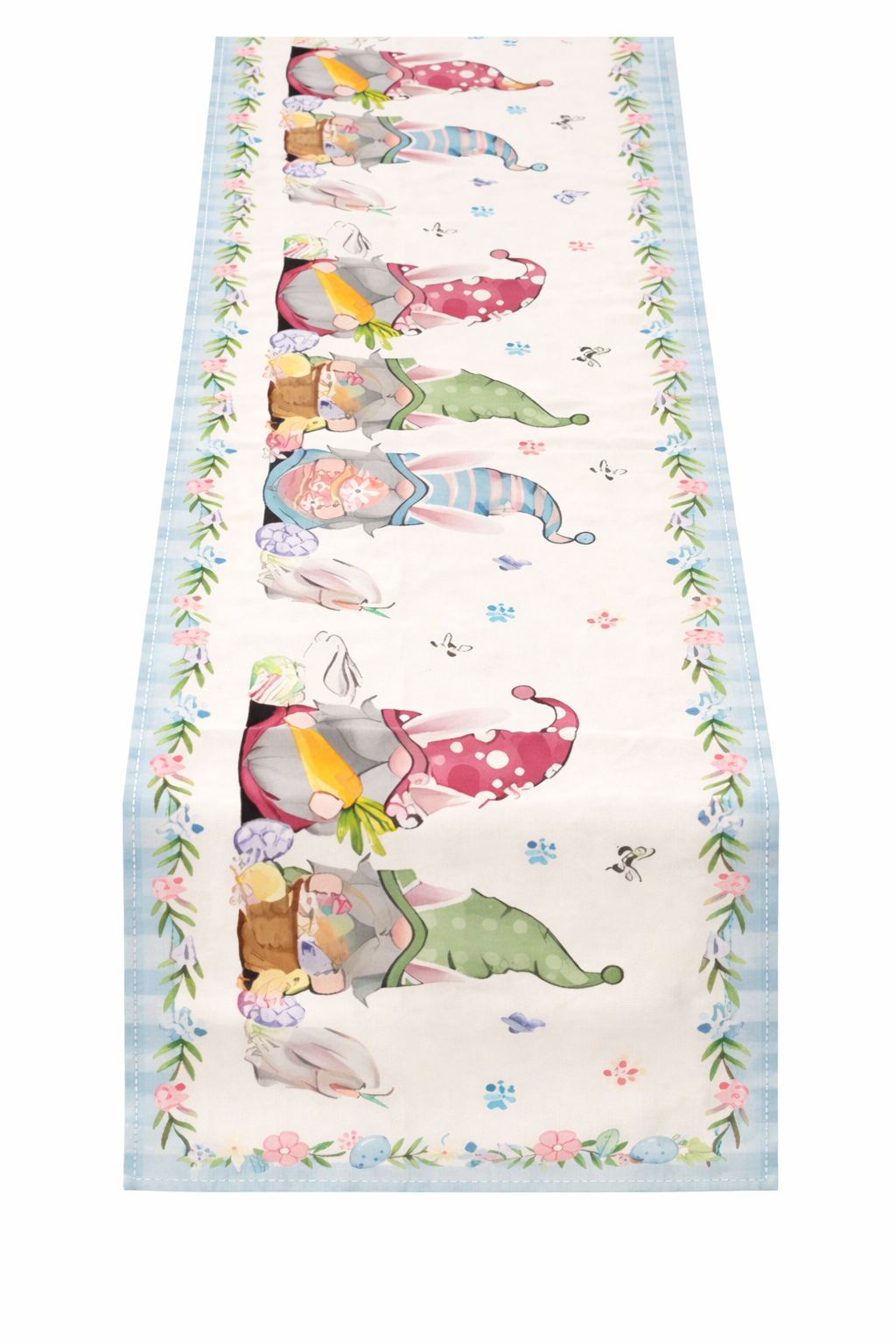 Gnome Easter Egg Linen Table Runner, Gonk, Nordic Gnome, Swedish Tomte