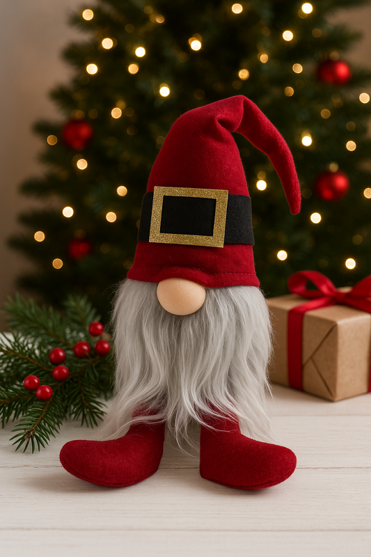 Santa’s Belt Gonk with Dangling Legs, 40cm, Nordic, Gnome, Swedish Tomte