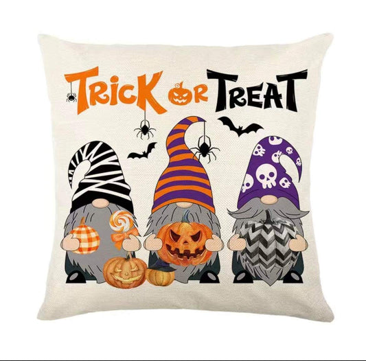 Trick or Treat Gonk Linen Cushion Cover, Nordic, Gnome, Swedish Tomte