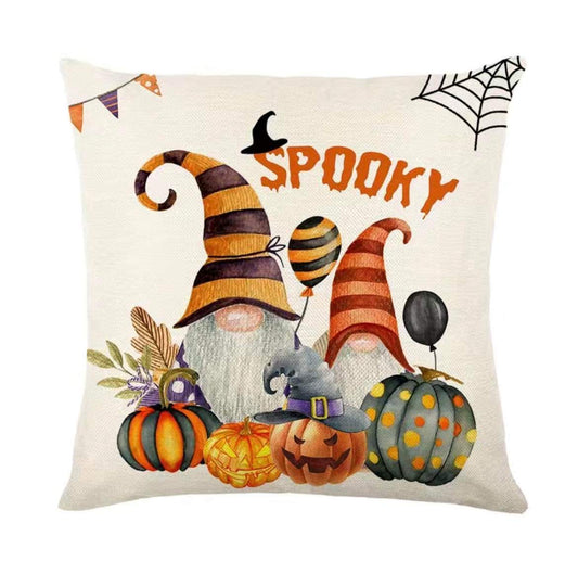 Halloween Spooky Gonk Linen Cushion Cover, Nordic, Gnome, Swedish Tomte