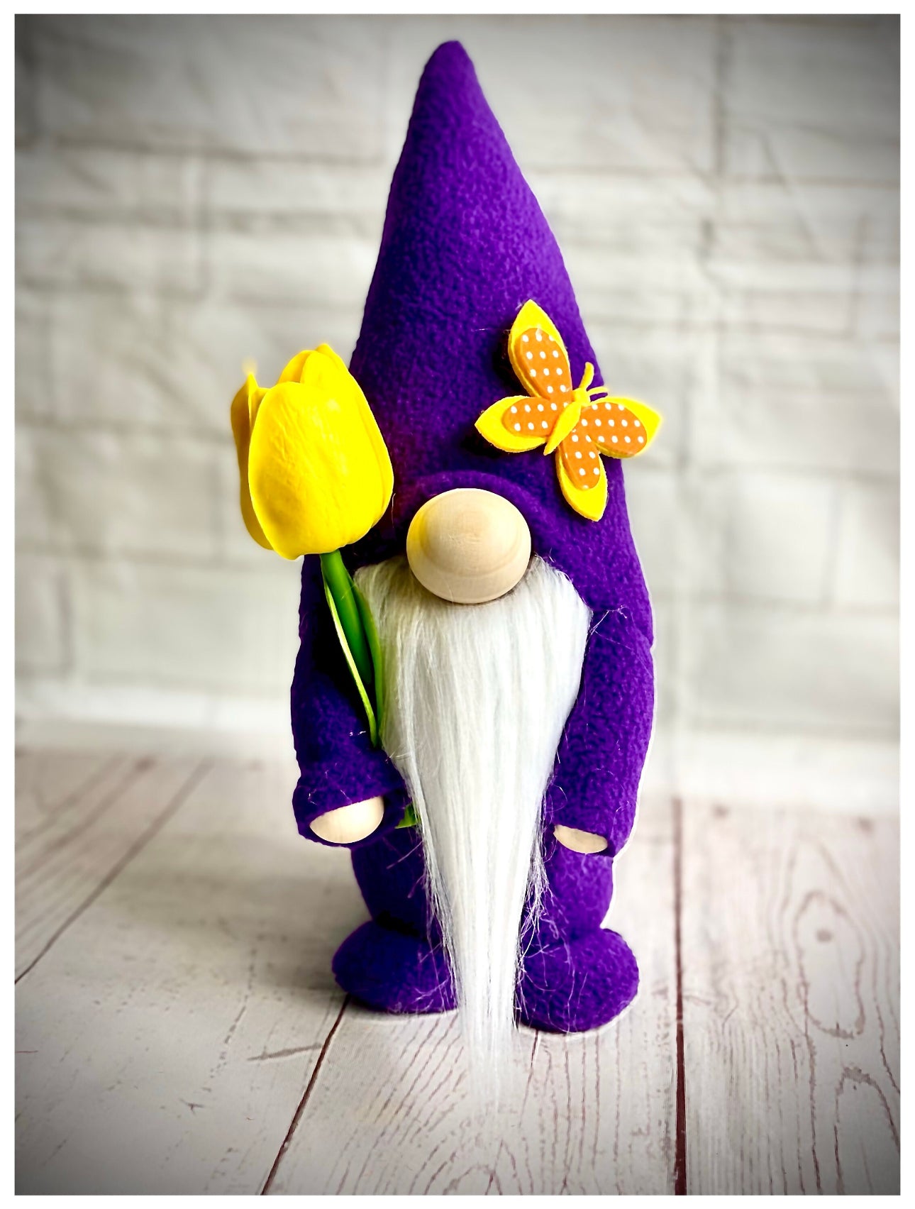 Handmade Purple Tulip Gonk, Nordic, Gnome, Swedish Tomte