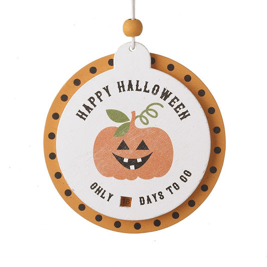 Mini Happy Halloween Countdown hanger 9x9.5x0.7cm