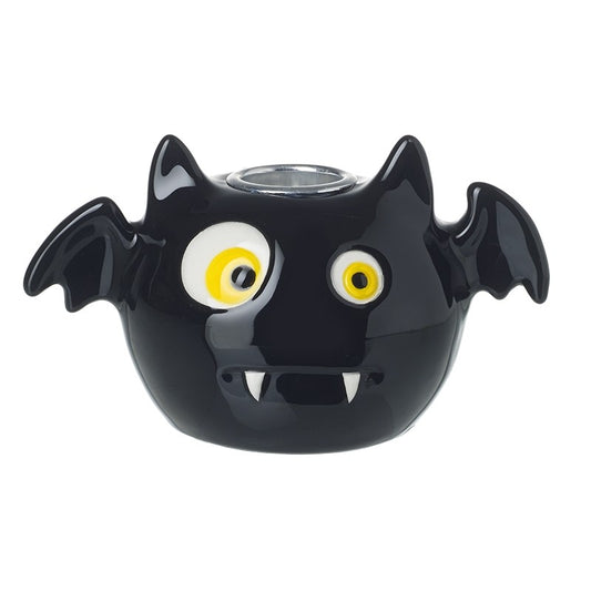 Black Ceramic Bat Candle Holder 11.5cm