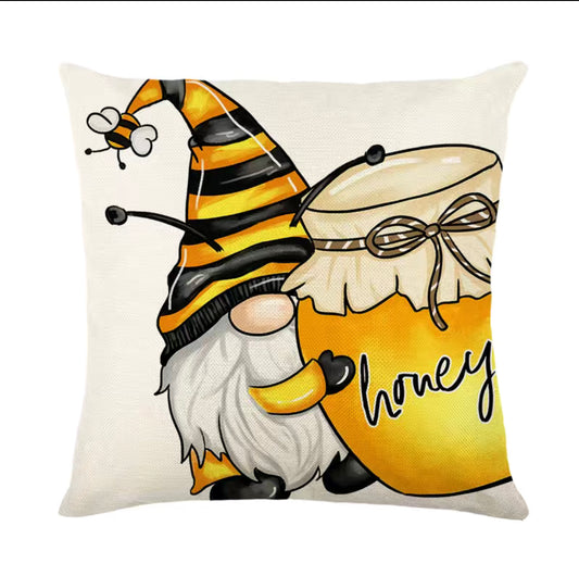 Linen Honey Gnome Cushion Cover, Nordic, Gonk, Swedish Tomte