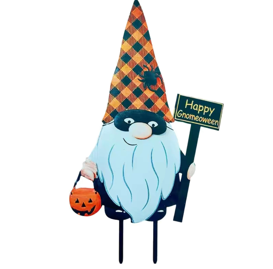 Metal Halloween Gnome Outdoor Lawn Decoration, Nordic, Swedish Tomte, Gonk