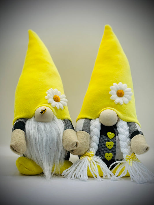 Handmade Sunshine and Daises Gonk, Nordic Gnome, Swedish Tomte