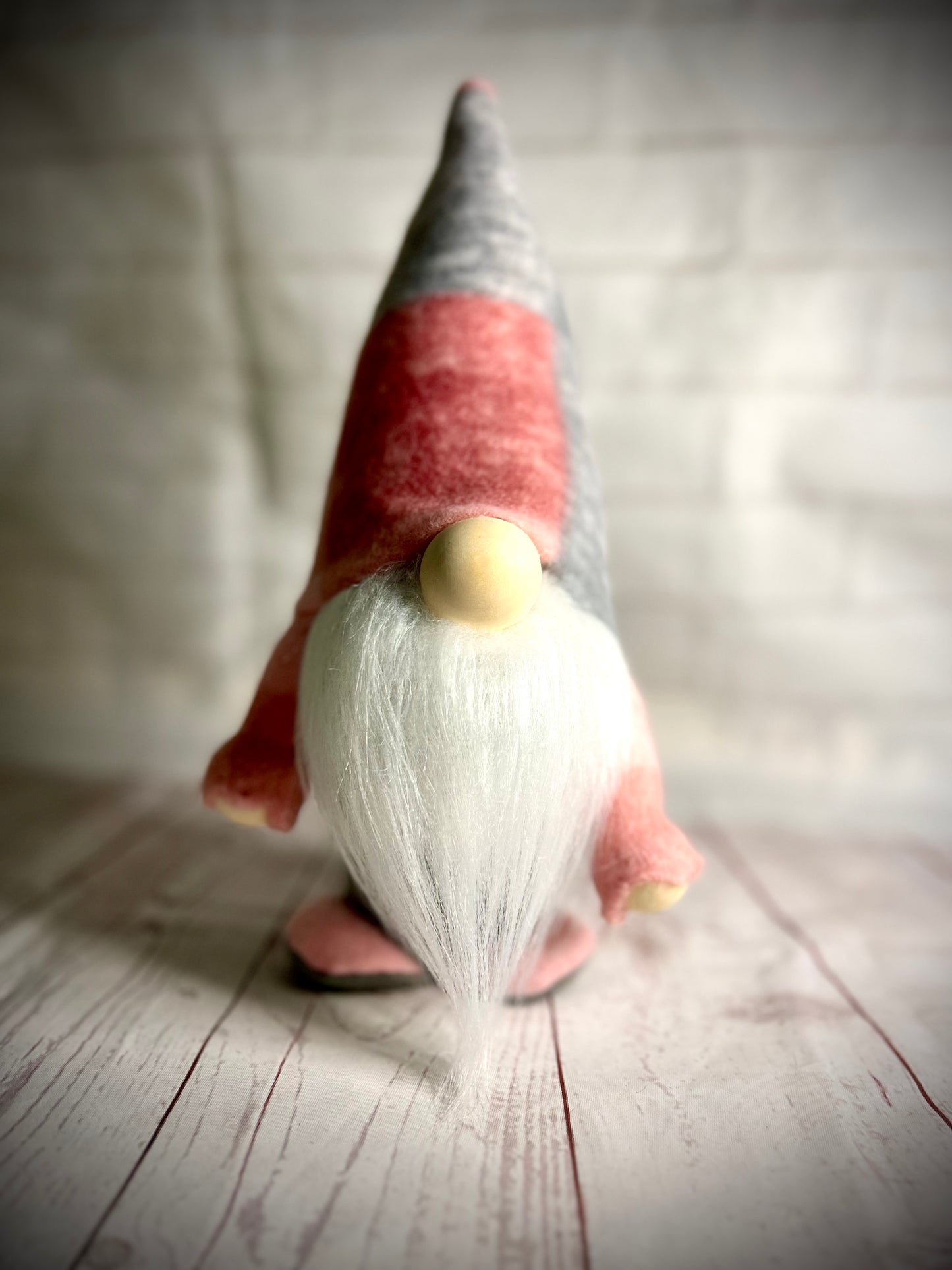 Handmade Super Soft Pink and Grey Gonk, Nordic, Gnome, Swedish Tomte