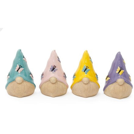 GNOME WITH BUTTERFLY HAT 14.5CM Gonk, Nordic, Gnome, Swedish Tomte