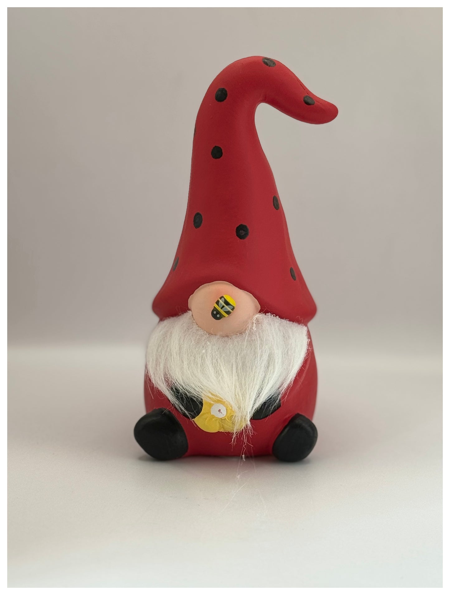 Ceramic Ladybug Gonk, Nordic, Gnome, Swedish Tomte