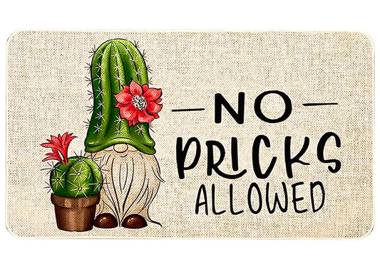 No pricks allowed Gonk doormat, Nordic, Gnome, Swedish tomte