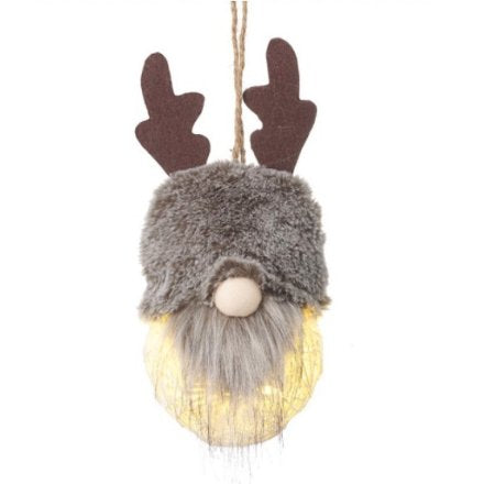 Light Up Gonk with Antlers, Nordic, Gnome, Swedish Tomte