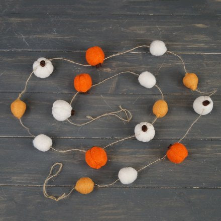 Woollen Pumpkin Garland 180cm