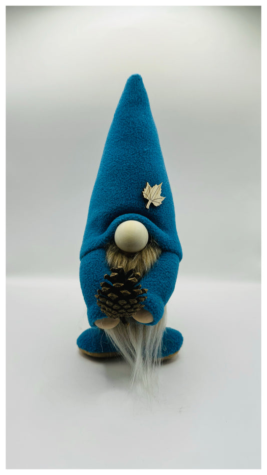 Handmade Turquoise Blue Pinecone Gonk, Nordic Gnome, Swedish Tomte,Gnome