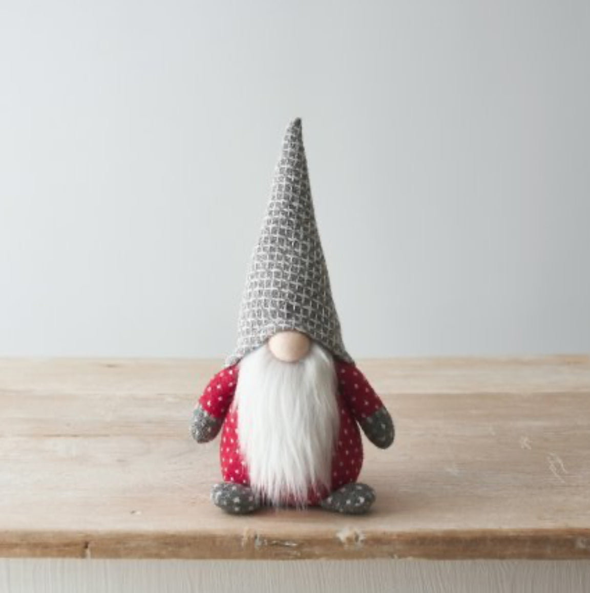 Red and Grey Seasonal Gonks, Nordic, Gnome, Swedish Tomte