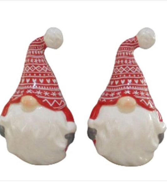 Christmas Gonk Salt and Pepper Set, Nordic, Gnome, Scandinavian, Swedish Tomte