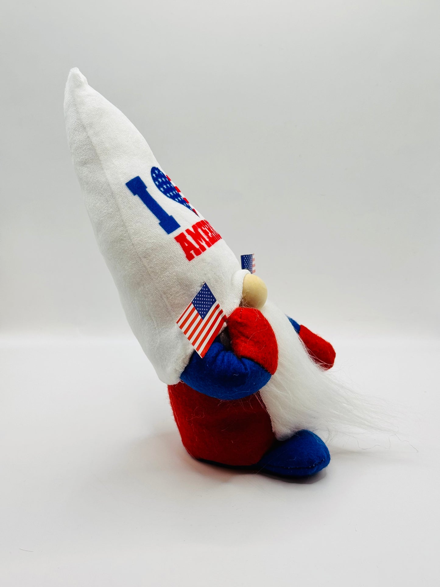 I Love America Gonk with American Flags, Nordic, Gnome, Swedish Tomte