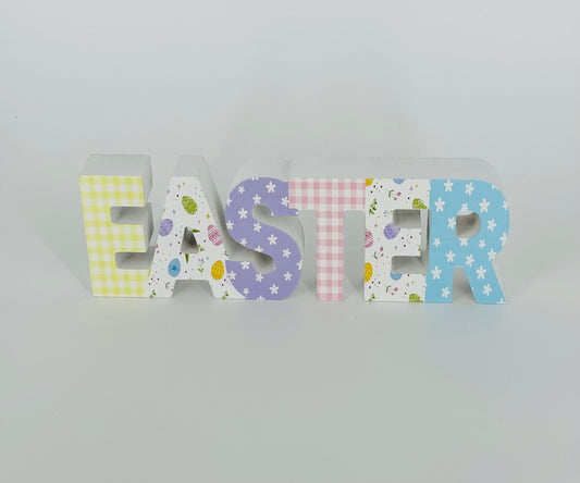 Colourful Wooden Easter Plaque 27cm