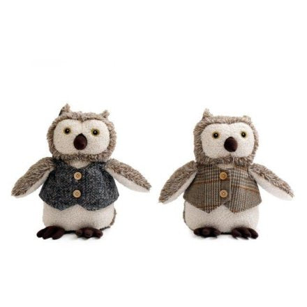 Fabric Owl Novelty Doorstop 24cm
