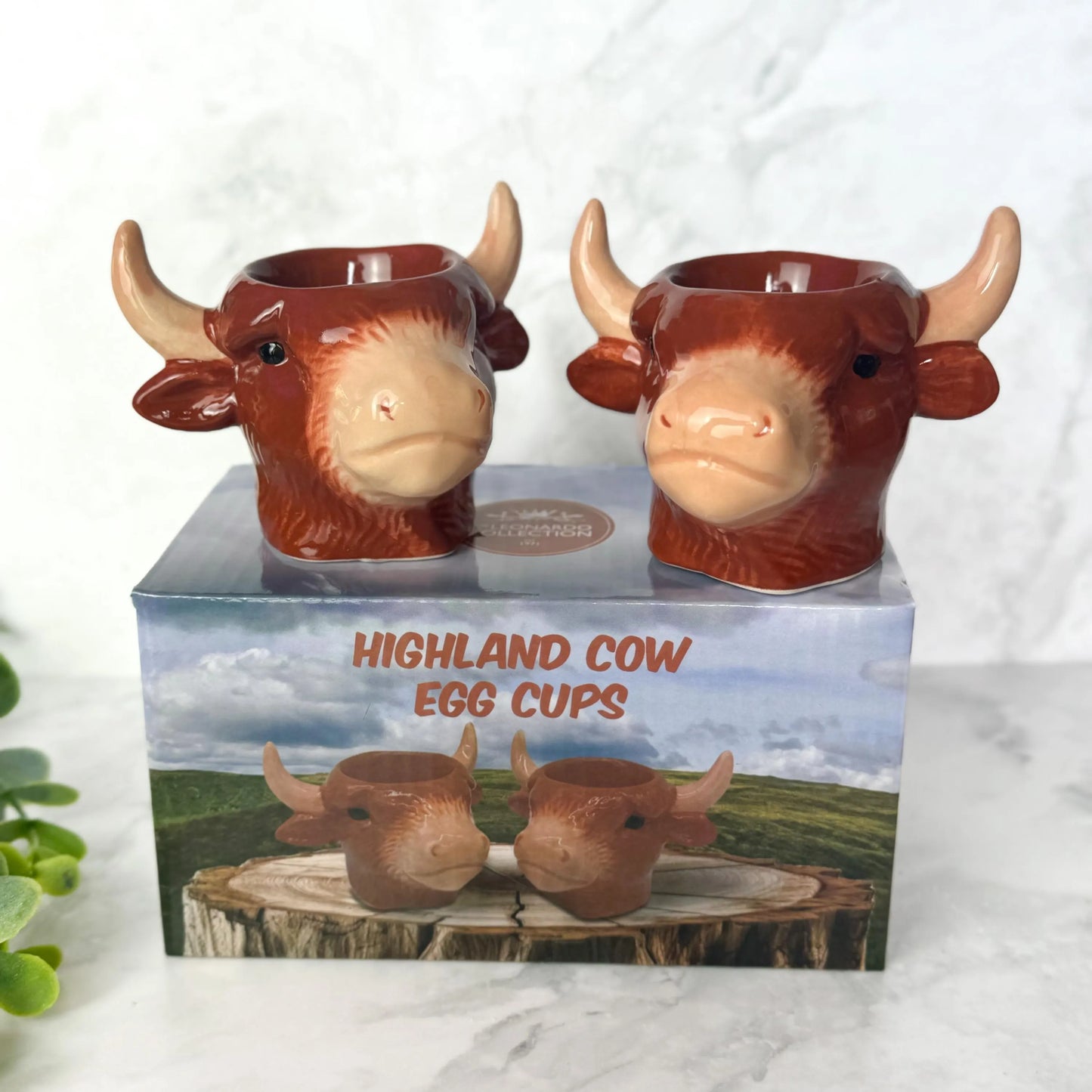 Highland Cow Ceramic Egg Cups 16cm