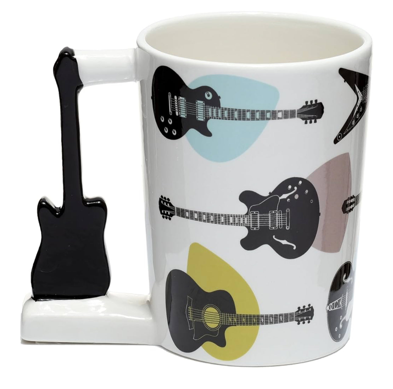 Headstock Ceramic Guitar Mug with guitar shaped Handle 400ml