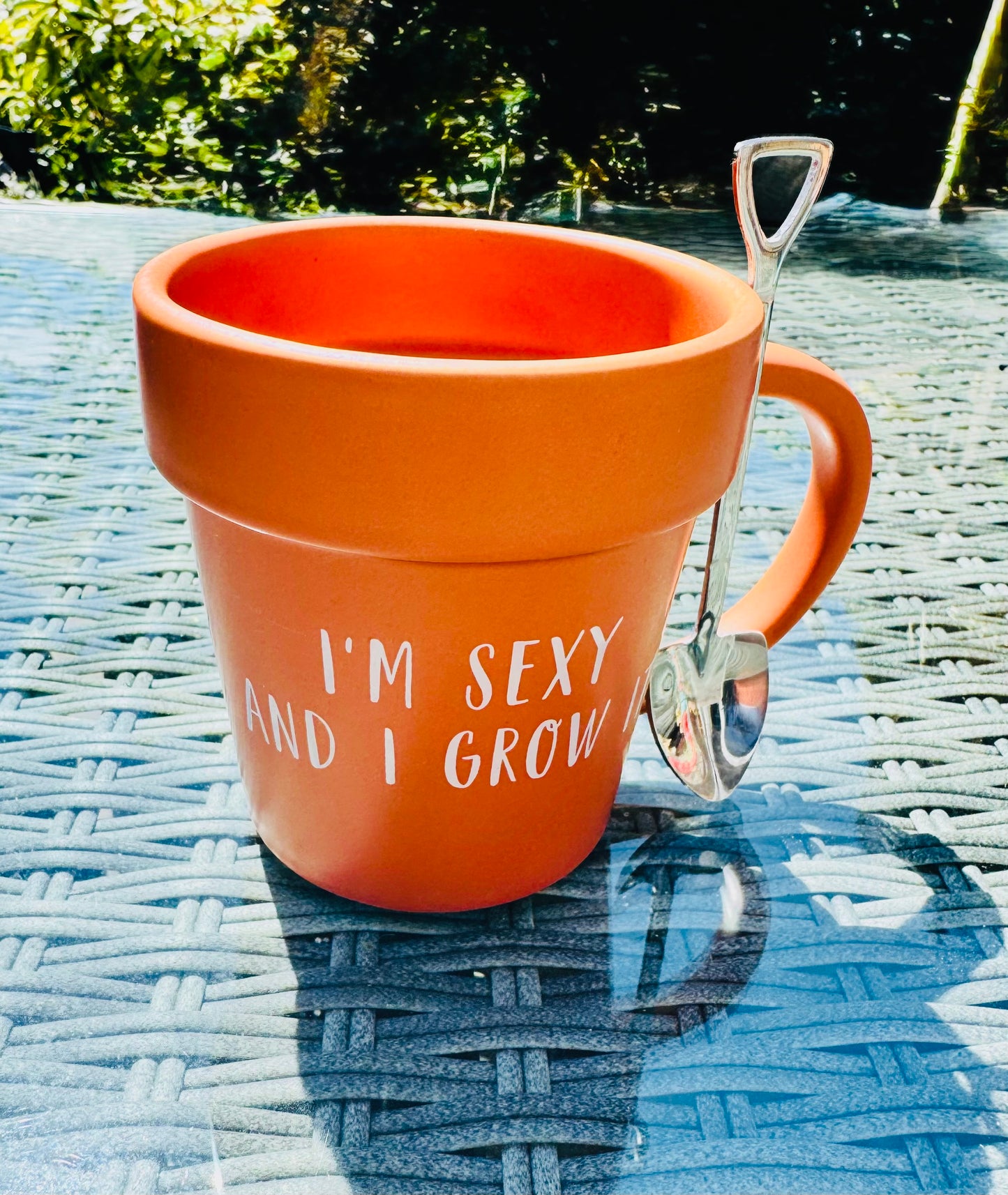 Sexy and I Grow it Plant Pot Mug and Shovel Spoon