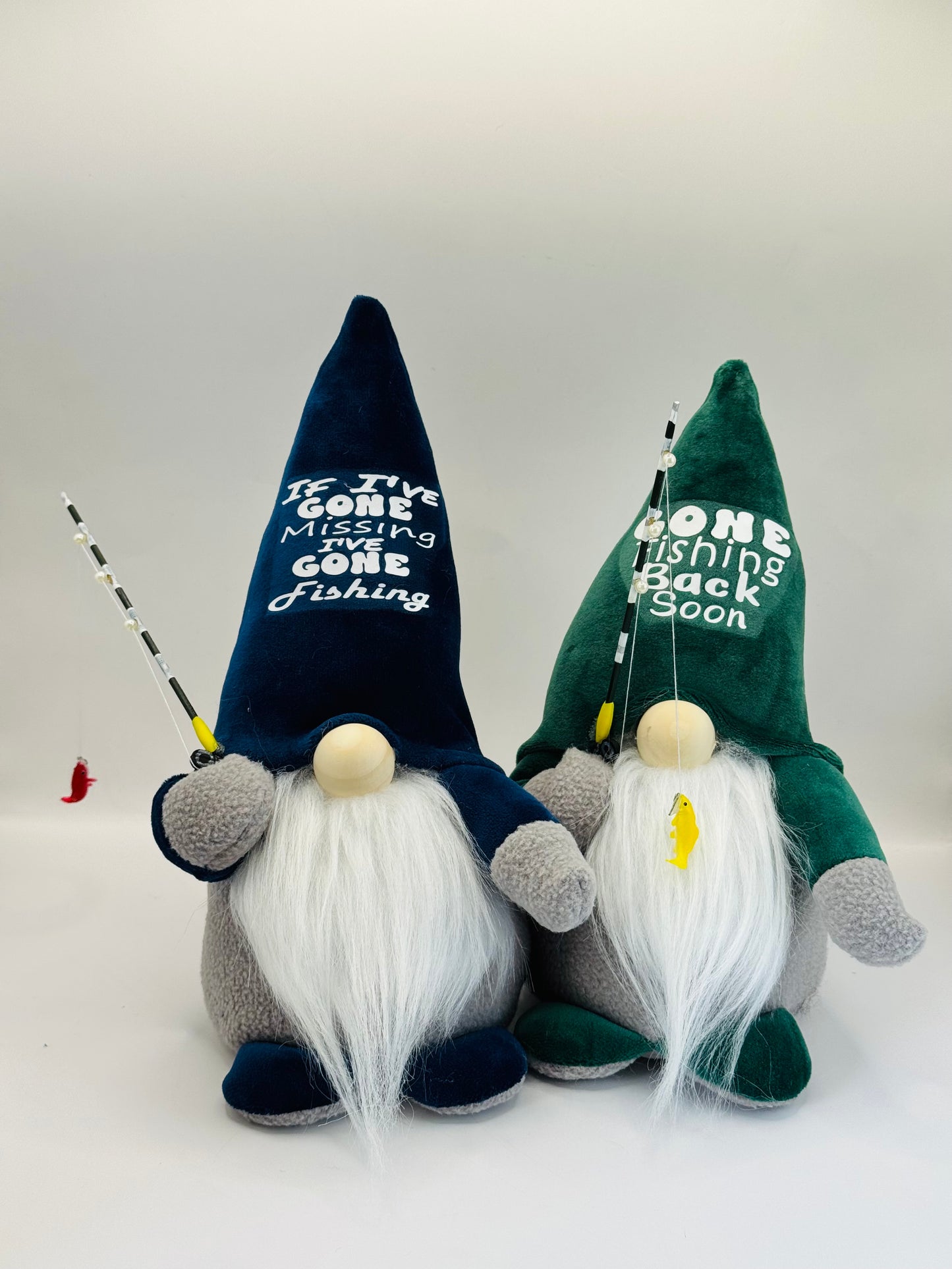 Handmade If I’ve Gone Missing I’ve Gone Fishing Gonk, Nordic Gnome, Swedish Tomte