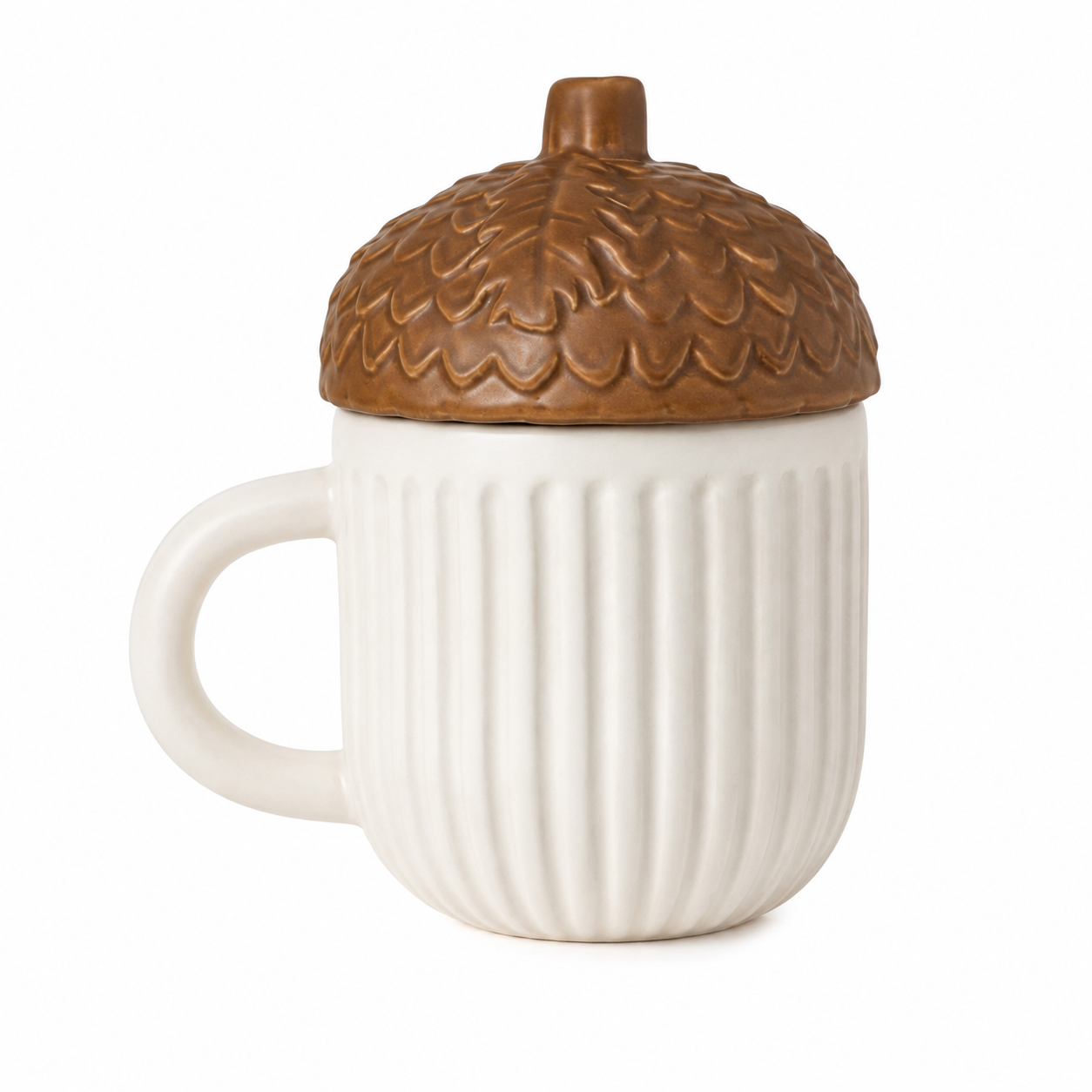 Acorn Lidded Ceramic Mug – Autumn Collection 🍂