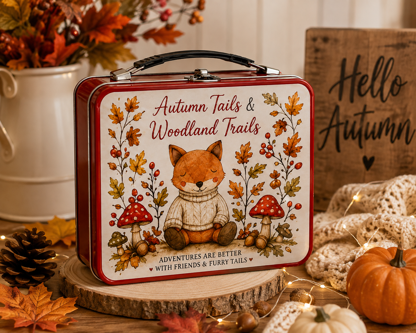 Autumn Tails & Woodland Trails Lunch Tin 🦊🍂