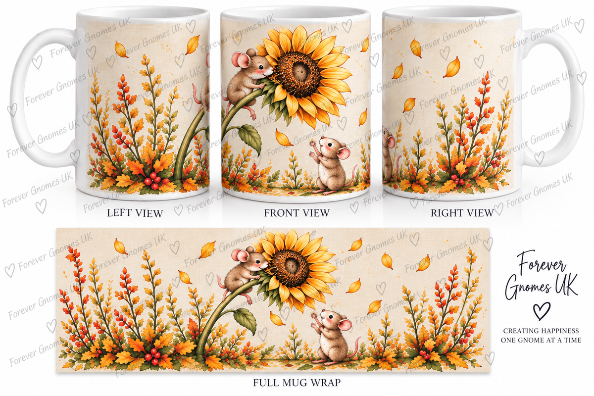 The Sunflower Thief – Autumn Mouse 11oz Ceramic Mug